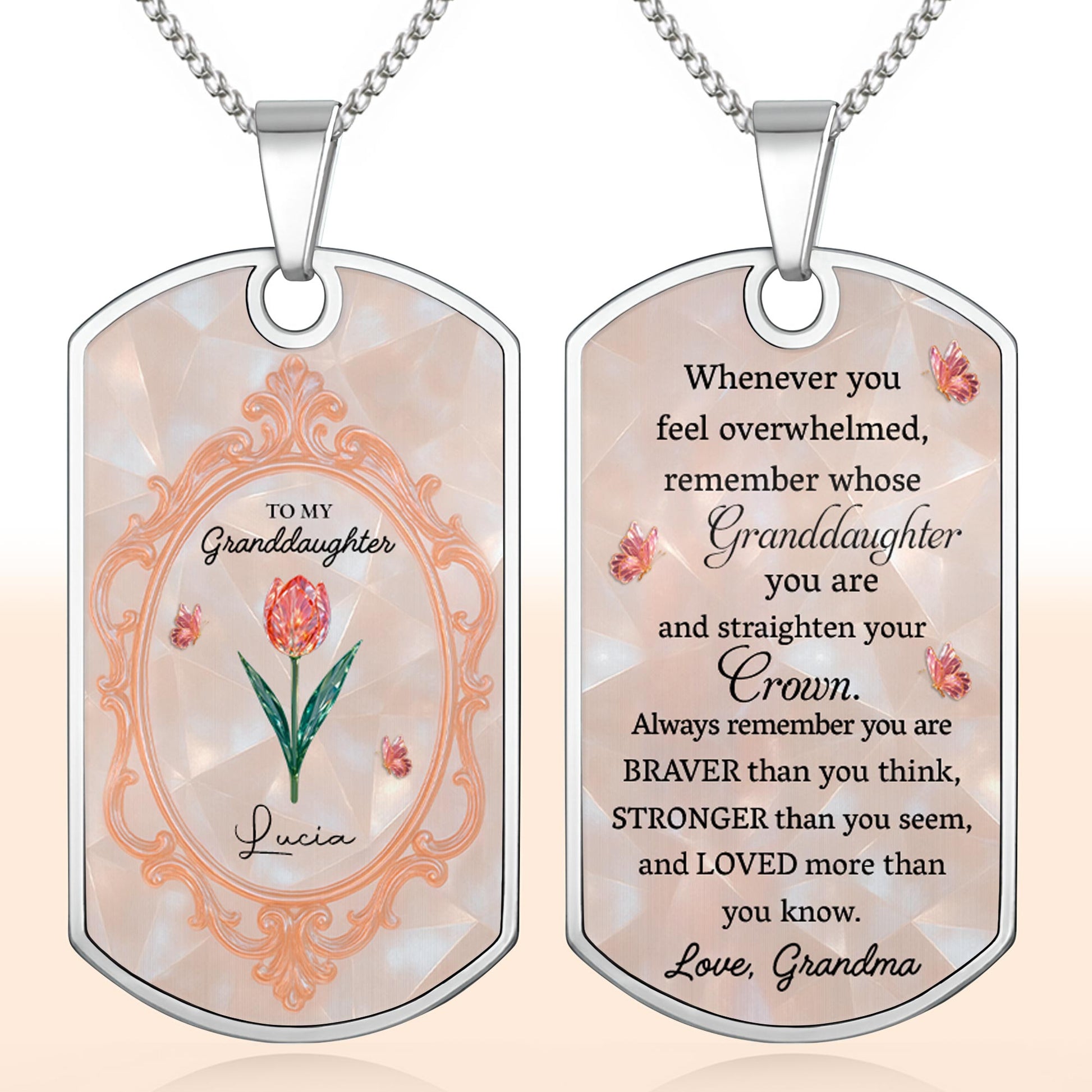 To My Granddaughter Love You Forever Flowers