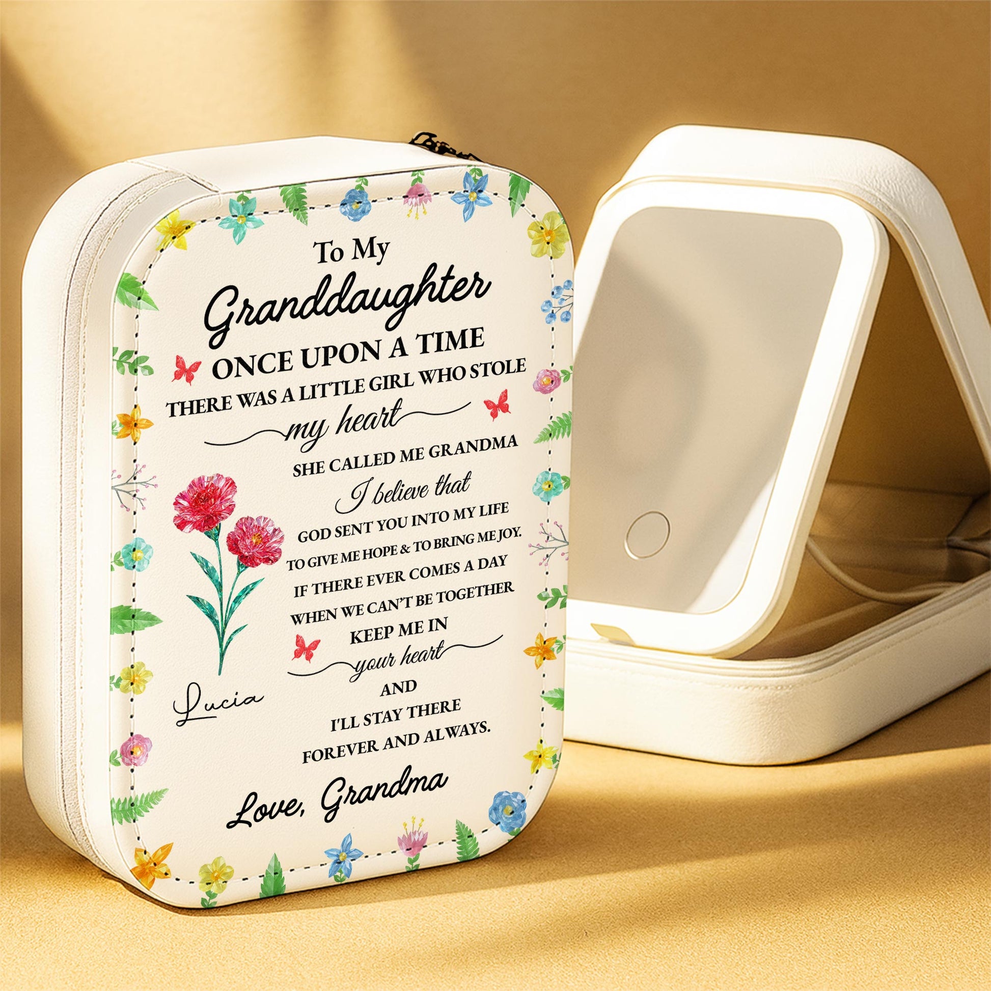 To My Granddaughter Once Upon A Time Flowers And Butterflies