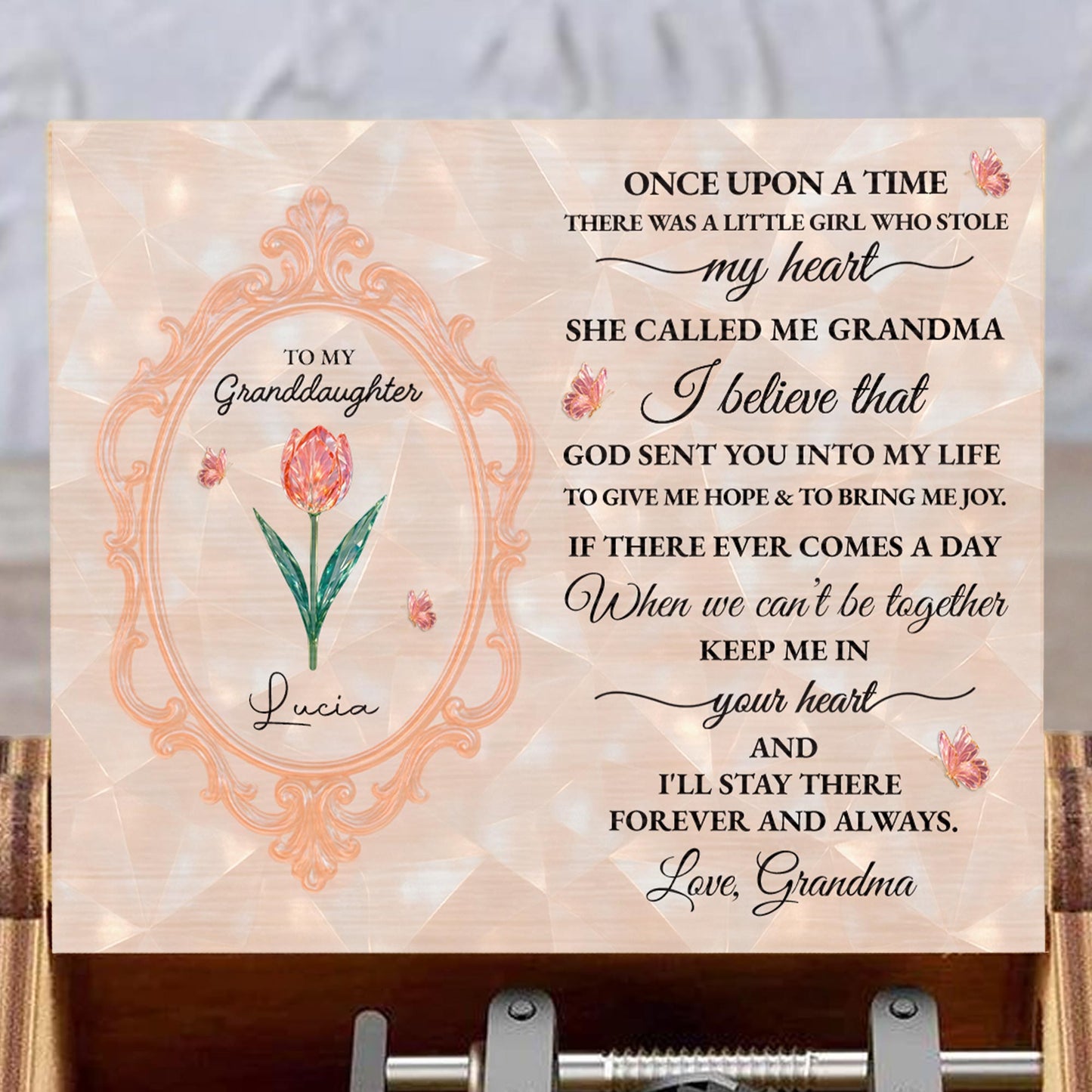 To My Granddaughter, Once Upon A Time, Floral Accents