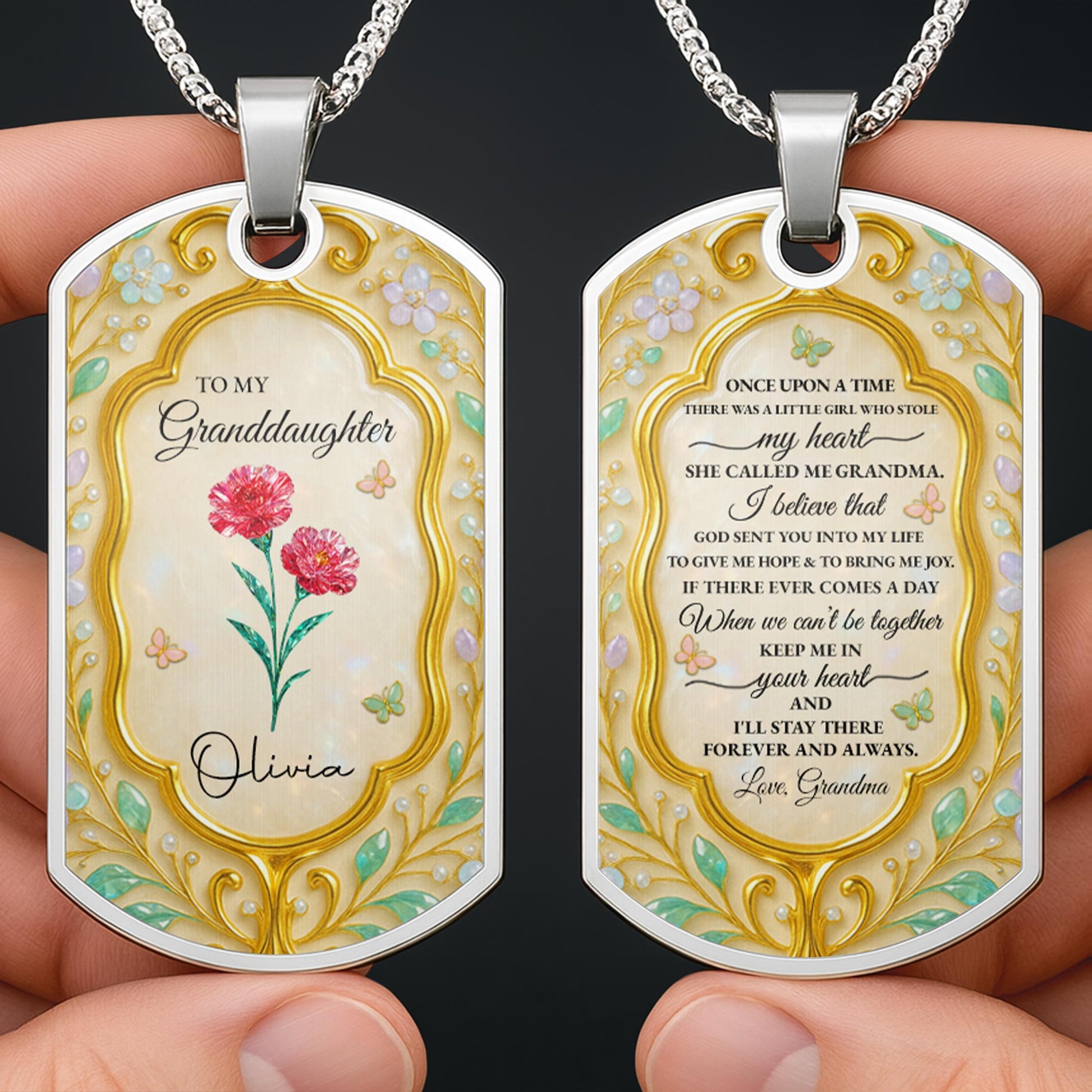 To My Granddaughter, Keep Me In Your Heart, Flowers