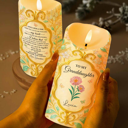 To My Granddaughter, Love Always, Flowers And Leaves Design