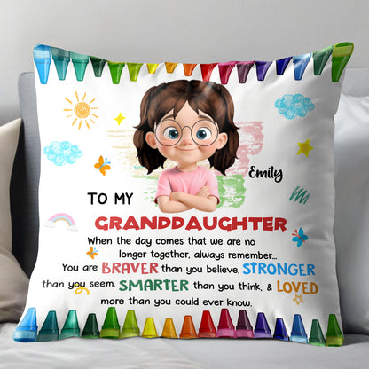 To My Granddaughter, Braver, Stronger, Smarter, Loved