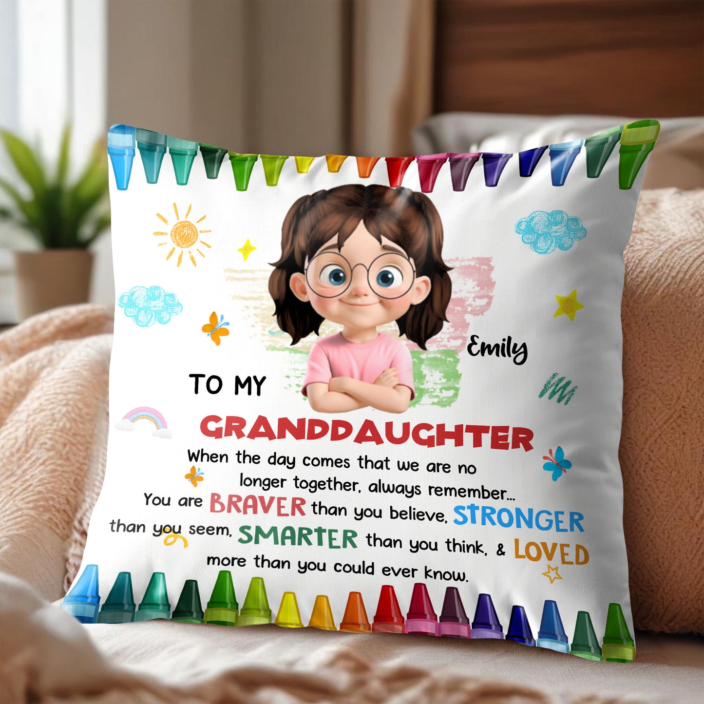 To My Granddaughter, Braver, Stronger, Smarter, Loved