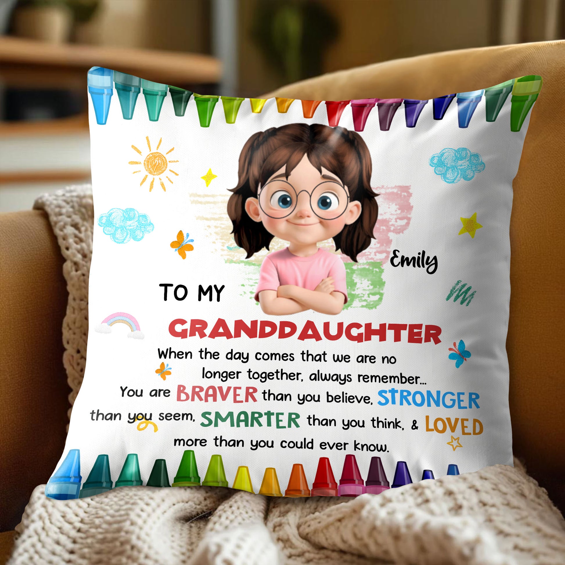 To My Granddaughter, Braver, Stronger, Smarter, Loved
