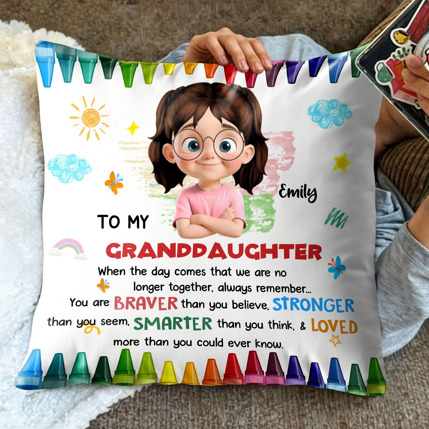 To My Granddaughter, Braver, Stronger, Smarter, Loved