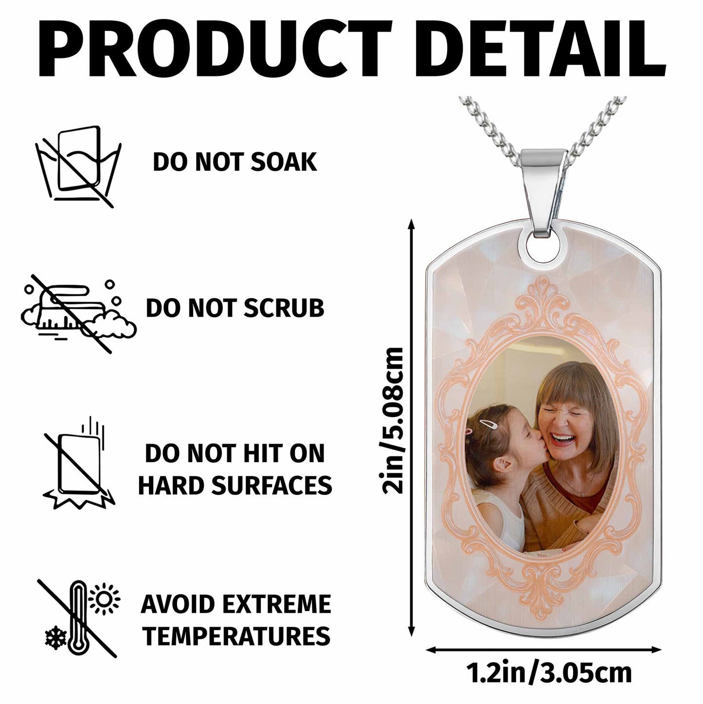 To My Granddaughter, Remember Whose You Are - Personalized Custom Dog Tag Necklace - GDT417_DTNECK