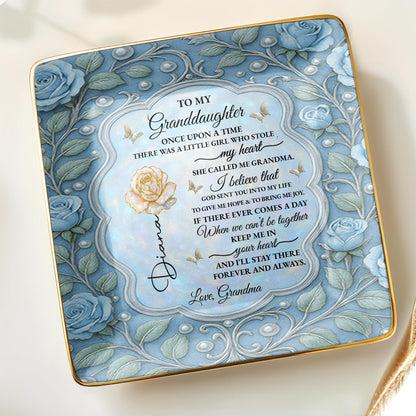 To My Granddaughter, Once Upon A Time, With Roses And Butterflies