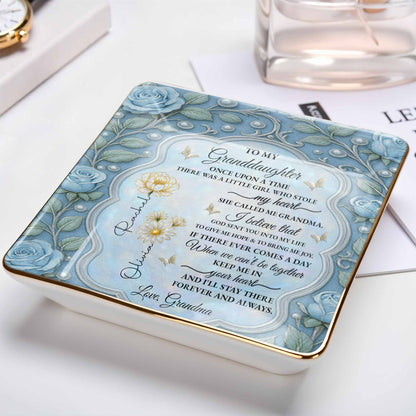 To My Granddaughter, Once Upon A Time, With Roses And Butterflies