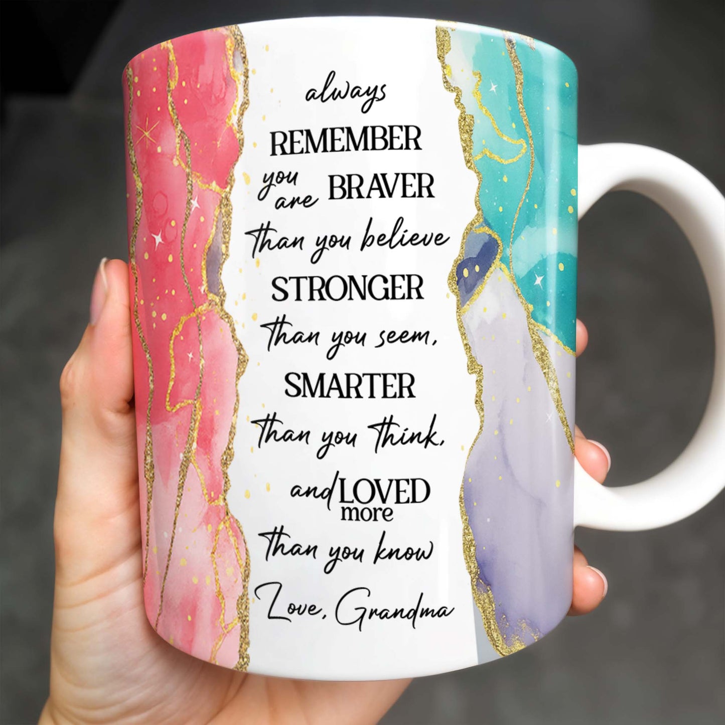 Always Remember You Are Braver, Flowers And Butterflies Design - Personalized Custom Coffee Mug - GDT418_MG