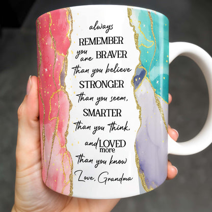Always Remember You Are Braver, Flowers And Butterflies Design - Personalized Custom Coffee Mug - GDT418_MG