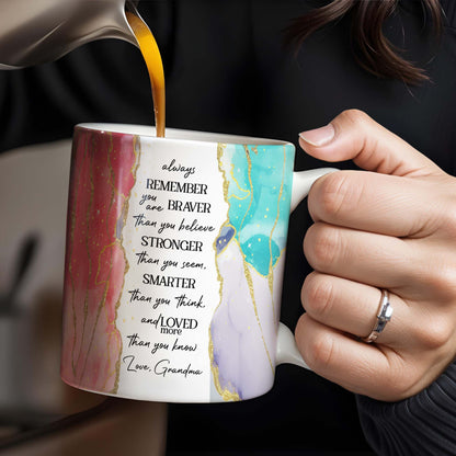 Always Remember You Are Braver, Flowers And Butterflies Design - Personalized Custom Coffee Mug - GDT418_MG