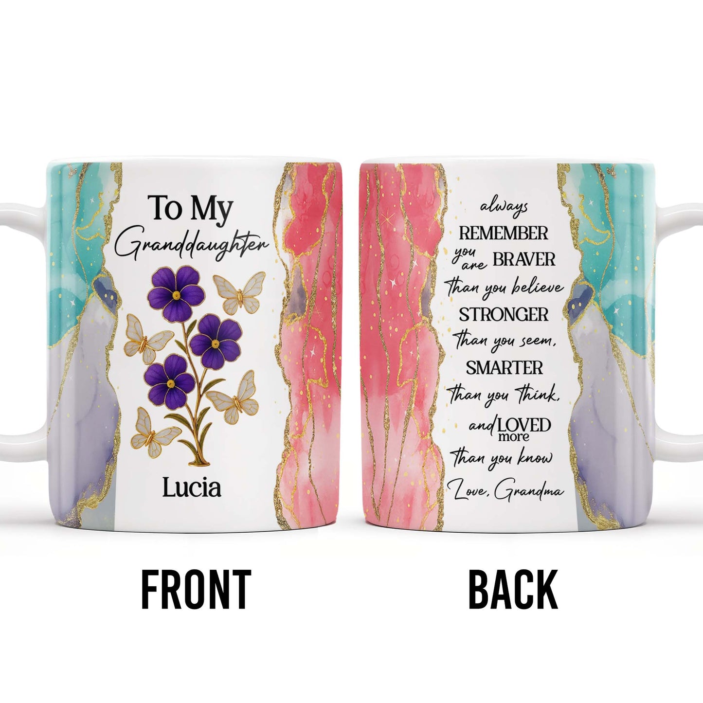 Always Remember You Are Braver, Flowers And Butterflies Design - Personalized Custom Coffee Mug - GDT418_MG