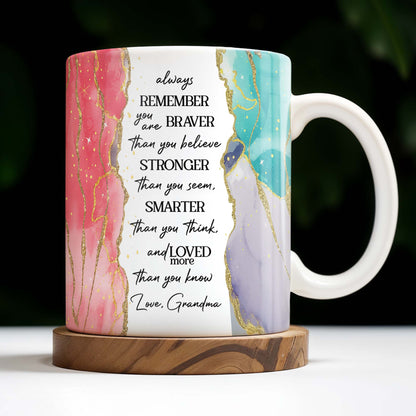 Always Remember You Are Braver, Flowers And Butterflies Design - Personalized Custom Coffee Mug - GDT418_MG
