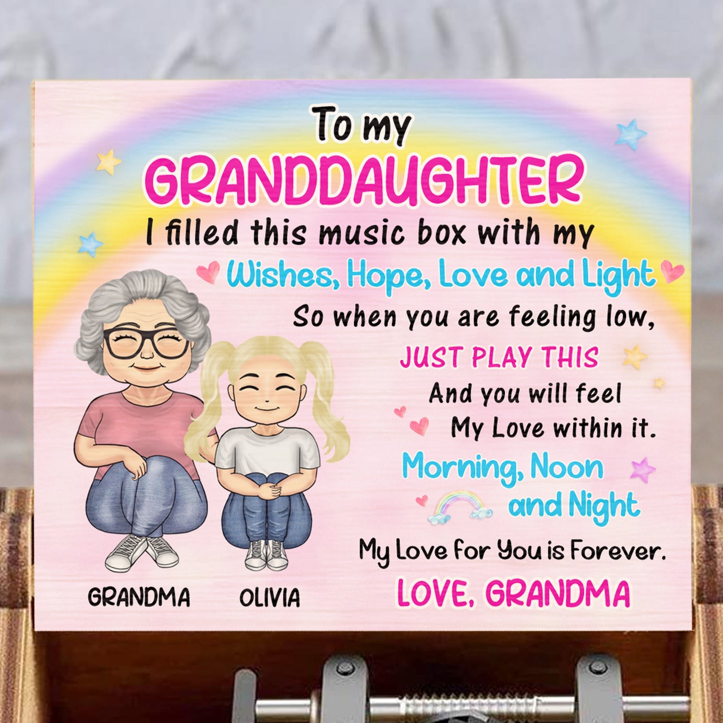 Filled With Wishes, Hope, Love And Light, Rainbow And Stars