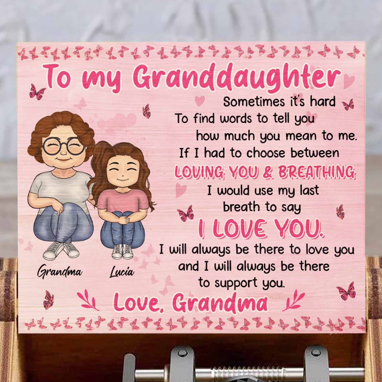 To My Granddaughter, Love And Support Message