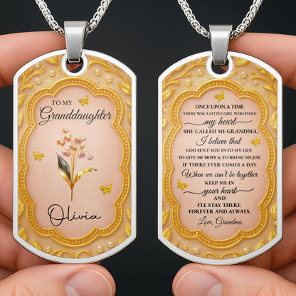 To My Granddaughter, Once Upon A Time, Flowers And Butterflies