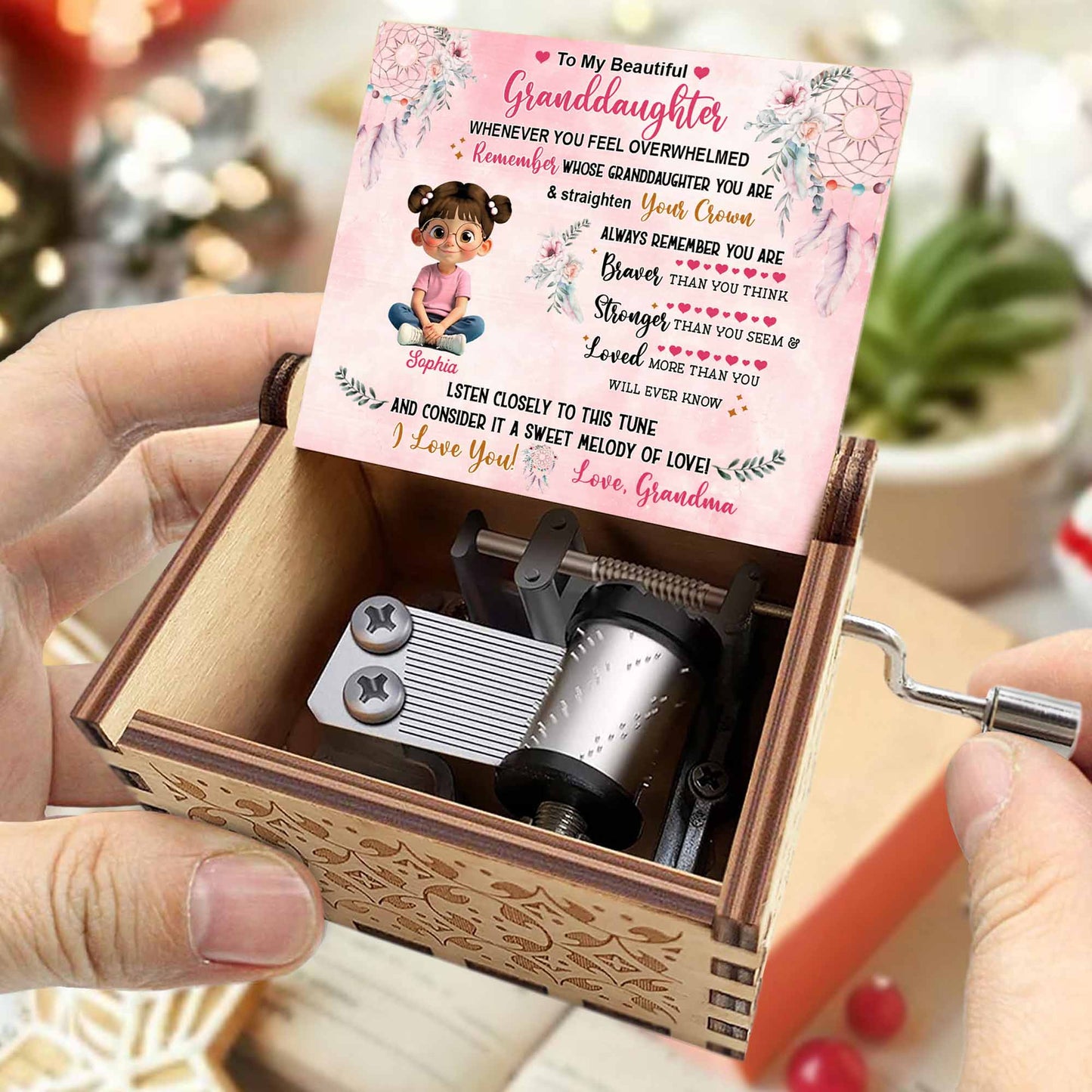 To My Beautiful Granddaughter Flowers And Dream Catcher