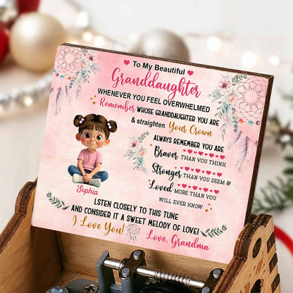 To My Beautiful Granddaughter Flowers And Dream Catcher