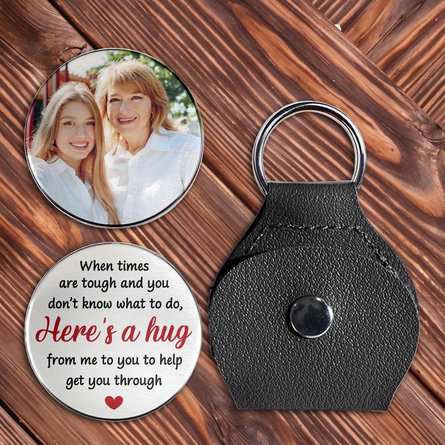 Here's A Hug From Me To You, Heart Design - Personalized Custom Pocket Hug - GDT425_HTOK