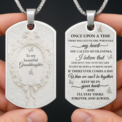 To My Beautiful Granddaughter, Bow And Butterflies Design