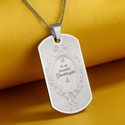 To My Beautiful Granddaughter, Bow And Butterflies Design