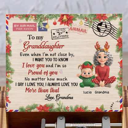 To My Granddaughter, Love And Proud Message