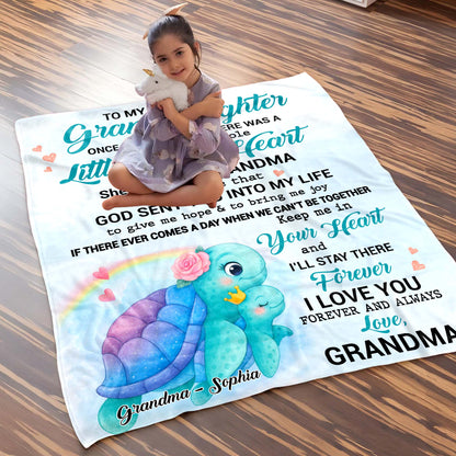 To My Granddaughter, Turtle and Hearts Design