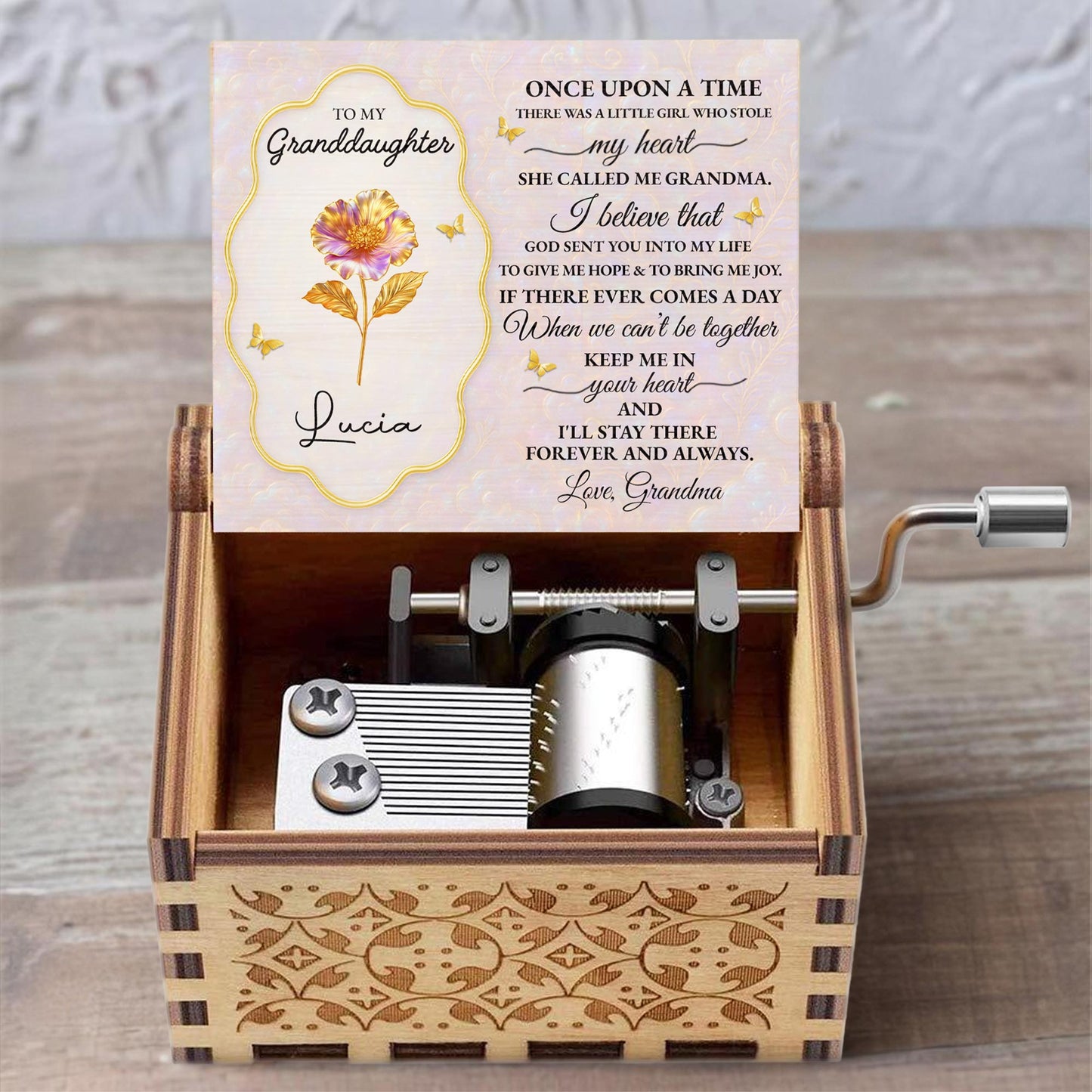 To My Granddaughter, Flowers and Butterflies