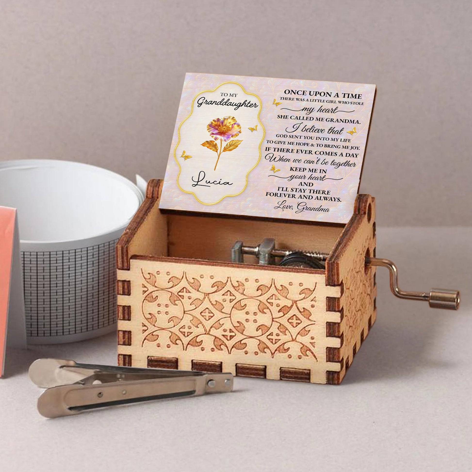 To My Granddaughter, Flowers and Butterflies