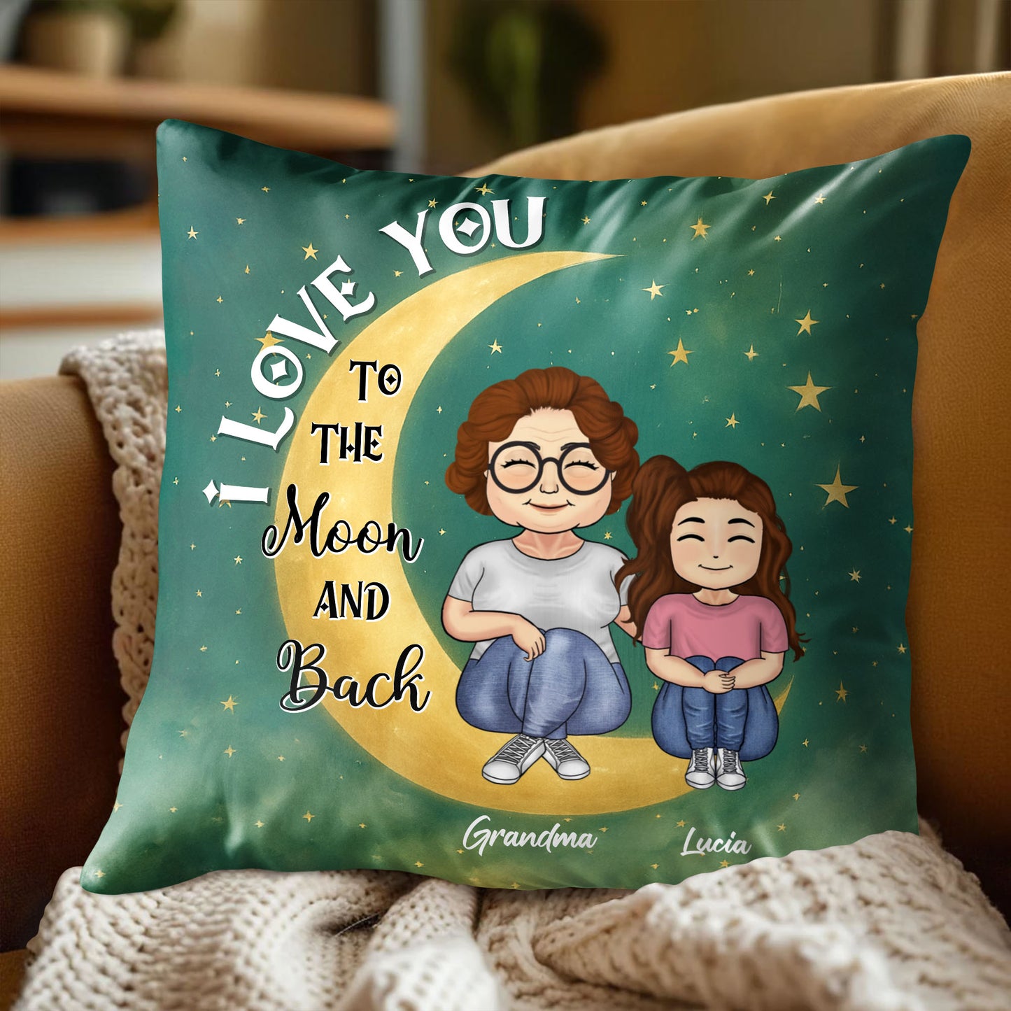 I Love You To The Moon And Back With Moon And Stars