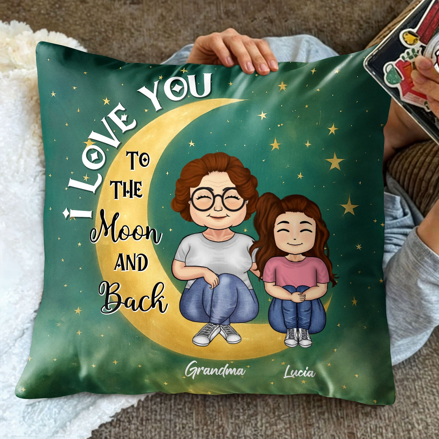 I Love You To The Moon And Back With Moon And Stars