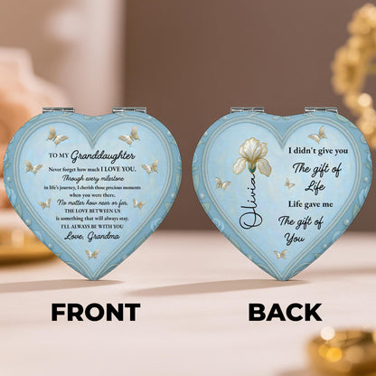 To My Granddaughter, Butterflies and Heart Shape