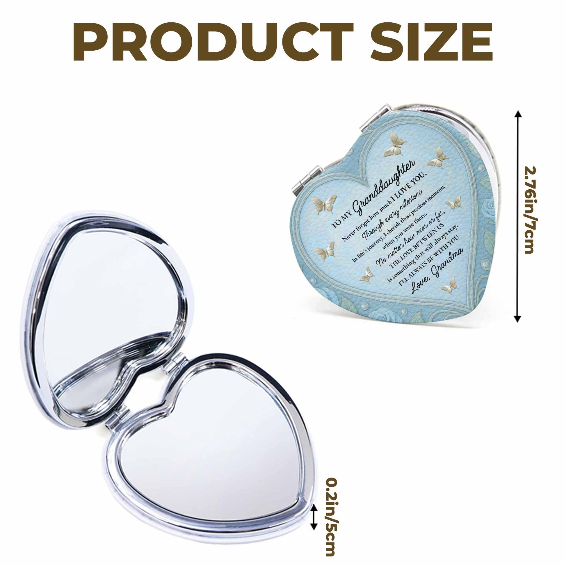 To My Granddaughter, Butterflies and Heart Shape