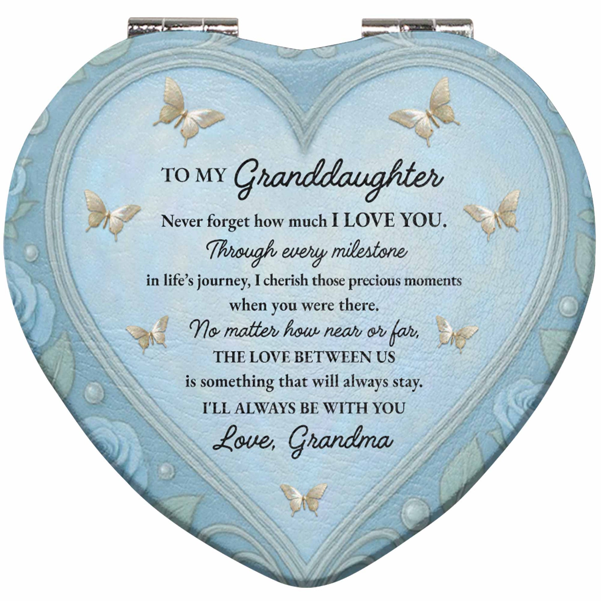 To My Granddaughter, Butterflies and Heart Shape