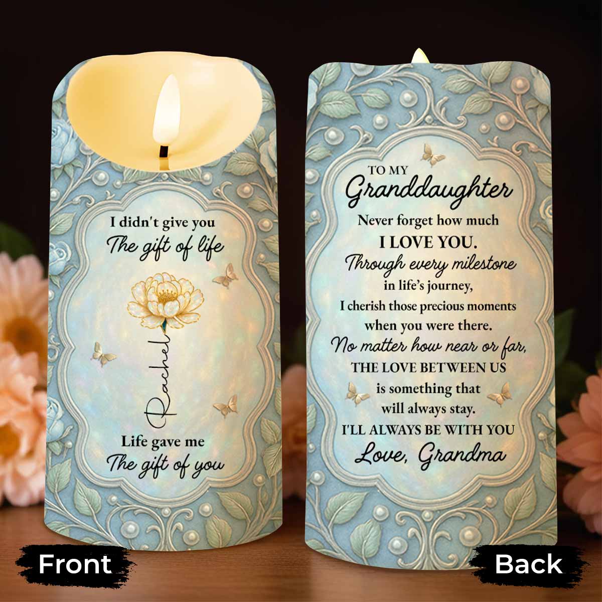 To My Granddaughter, Love Between Us, Roses And Butterflies