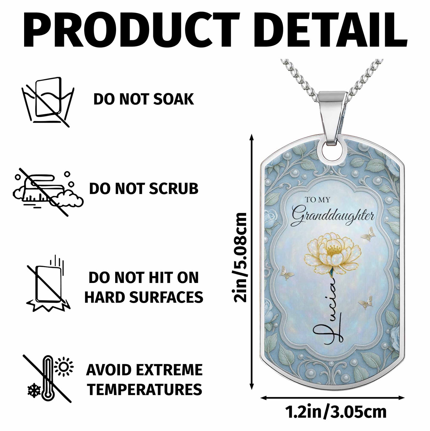 To My Granddaughter, Follow Your Dreams Necklace