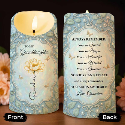 To My Granddaughter, Always Remember, Beautiful Flower Design