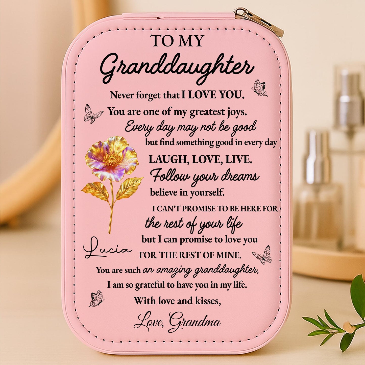 To My Granddaughter, Love Promise Reflective Flowers