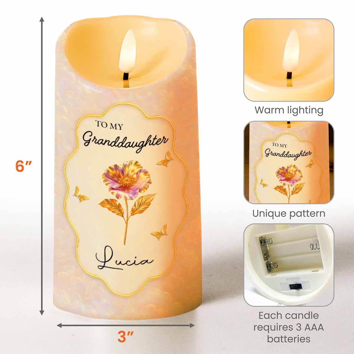 To My Granddaughter, Believe In Yourself, Flower And Butterflies