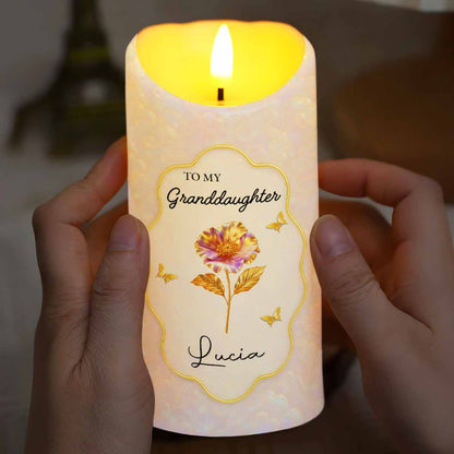 To My Granddaughter, Believe In Yourself, Flower And Butterflies