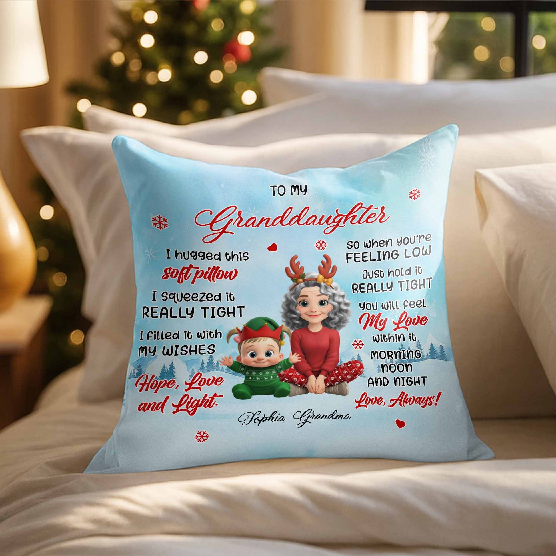 To My Granddaughter, Reindeer Antlers and Christmas Elf