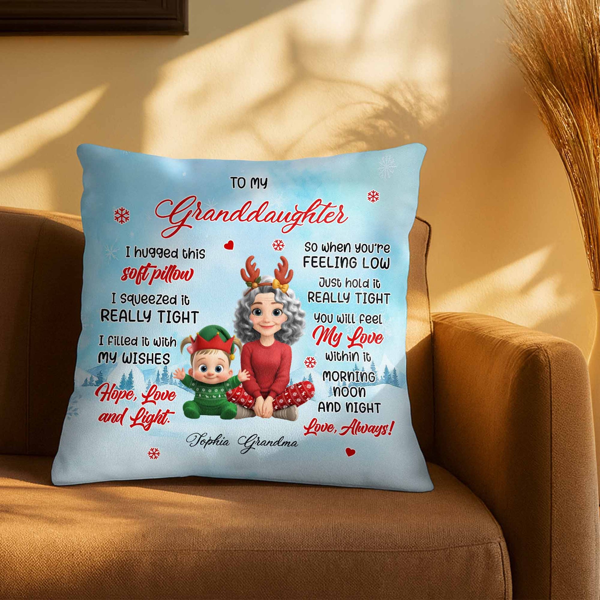 To My Granddaughter, Reindeer Antlers and Christmas Elf