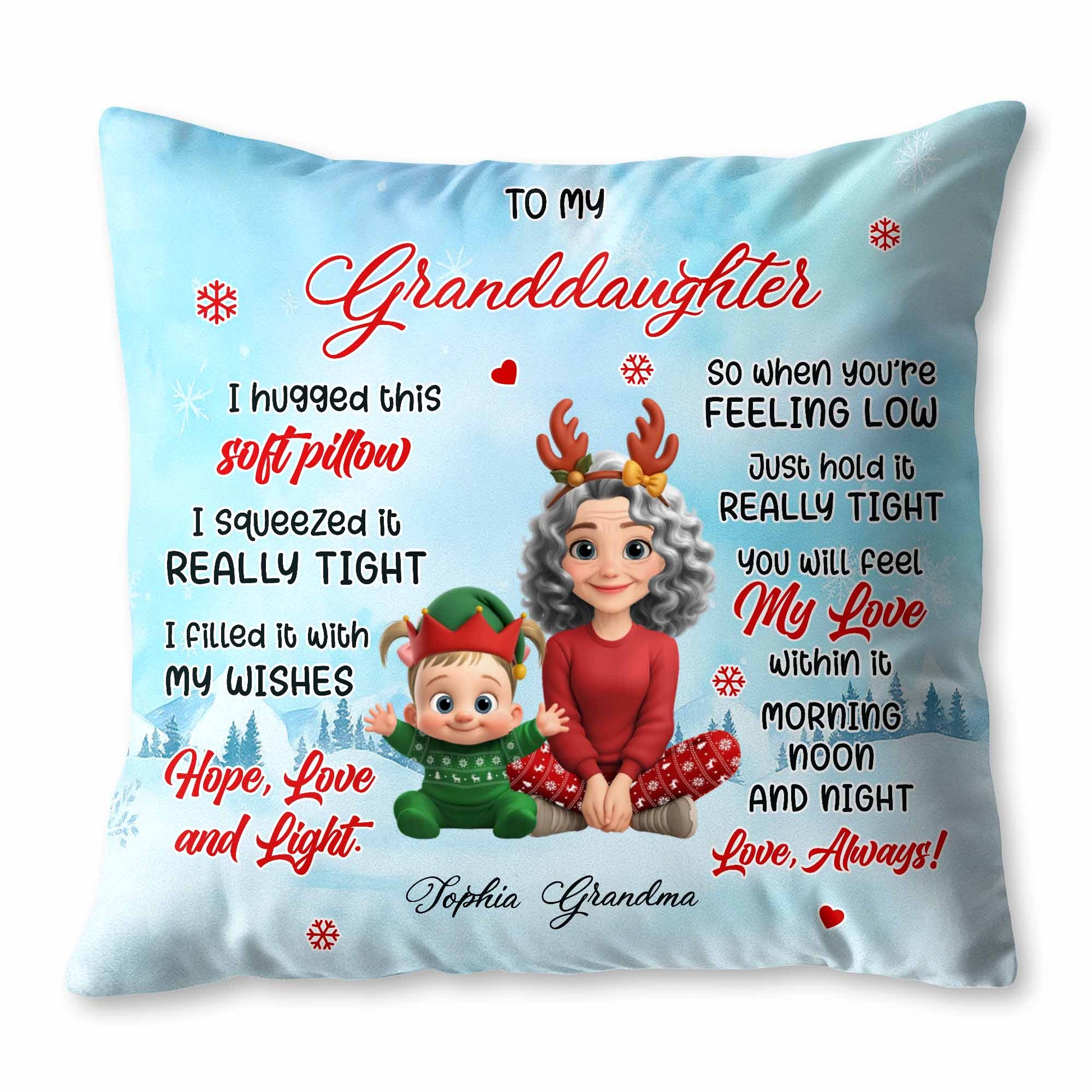 To My Granddaughter, Reindeer Antlers and Christmas Elf