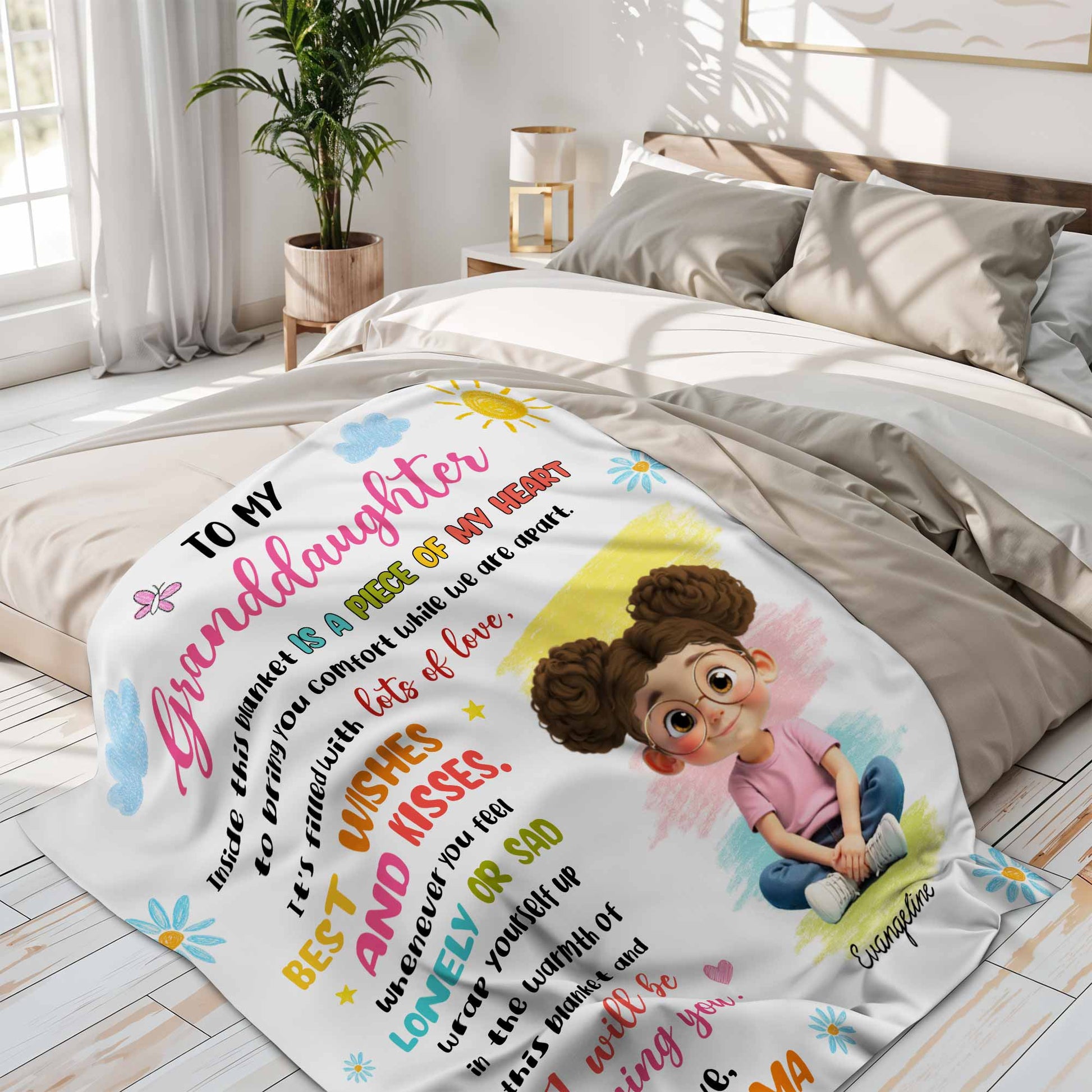 To My Granddaughter, Lots Of Love And Warm Hugs