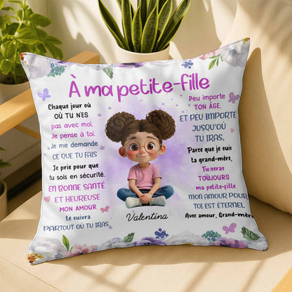 À Ma Petite-Fille, Flowers And Young Girl Theme