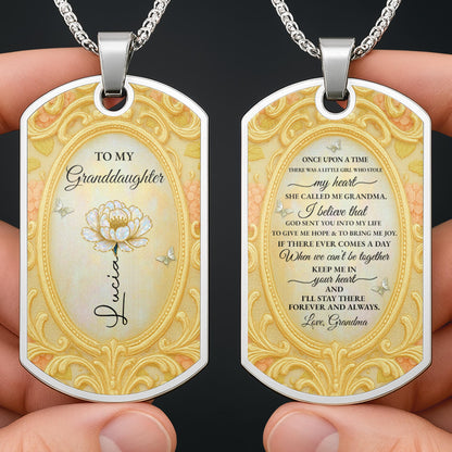 To My Granddaughter, Vintage Frame and Flower Design