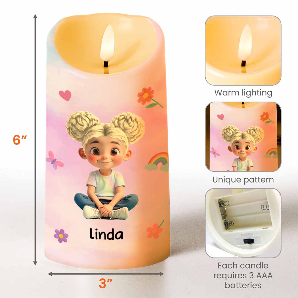 To My Granddaughter, Love And Wisdom Candle