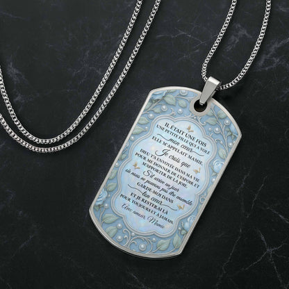 To My Beloved Granddaughter Flower Design Necklace