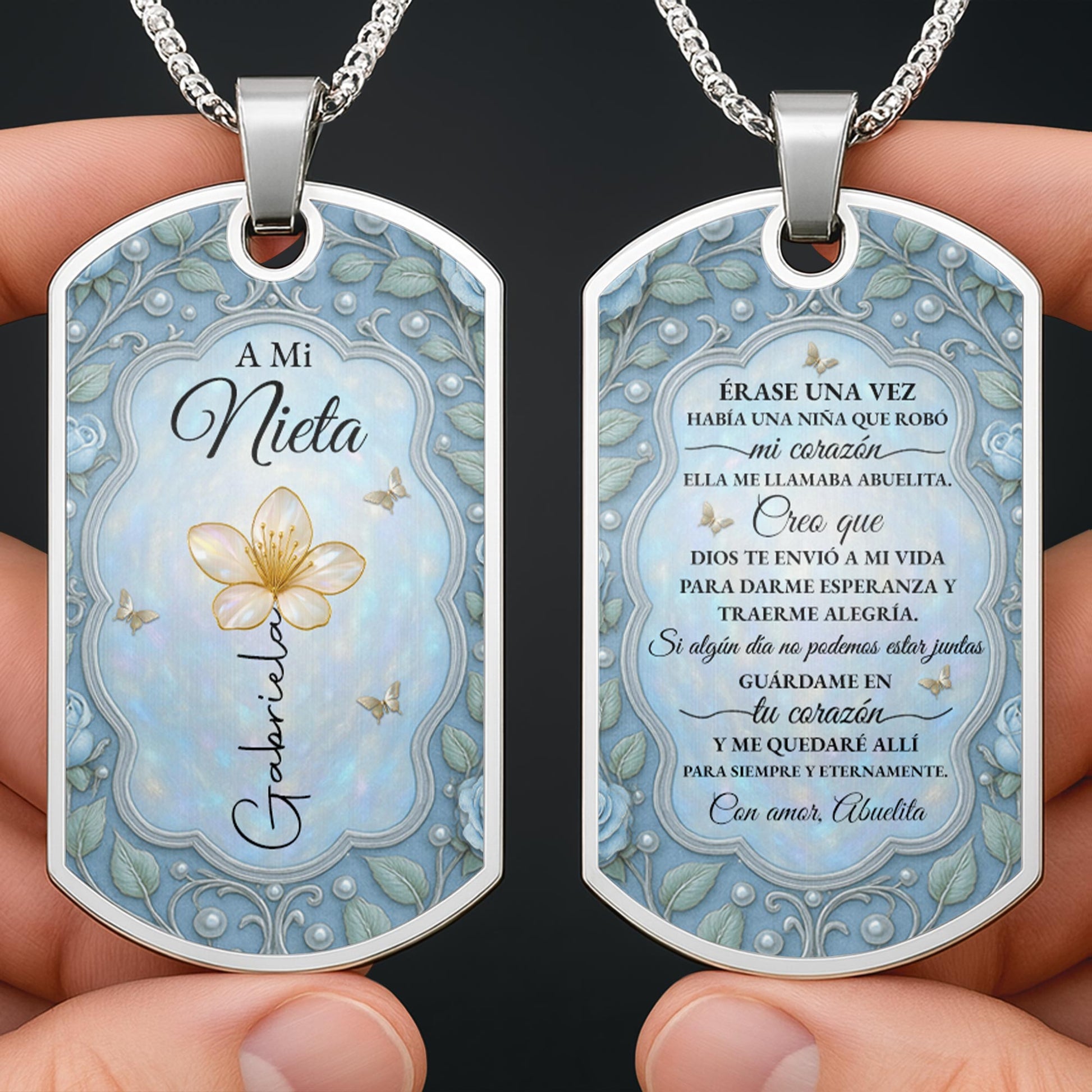 To My Granddaughter, Love Forever, Flower And Butterflies