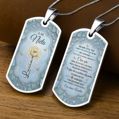 To My Granddaughter, Love Forever, Flower And Butterflies